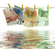 money laundry with water reflection effect
