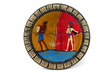 Greek plate on white background