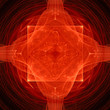 Red Geometric background over black.