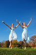 Ballerinas dancing outdoors