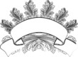 Baroque Leafs And Banner In Calligraphy Style. 