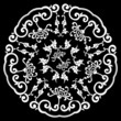 Black Circle Silhouette Ornament