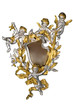 Shield with floral ornaments and putti