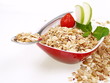 müsli frühstück mit milch