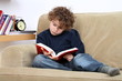 Kid resting at home