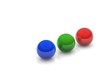 blue, green, red sphere