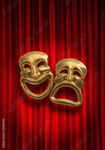 Classical comedy-tragedy masks