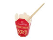 photo of chinese carryout food container with chop sticks