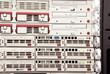 Mainframe servers mounted at the datacenter communication room