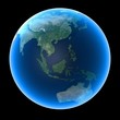 Planet Earth featuring Asia and Oceania