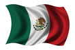 Flag of Mexico waving in the wind
