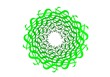 Green Dollar Spiral, Vector Illustration