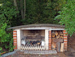 Outdoors fireplace made from fire resistant bricks Outdoors fireplace made from fire resistant bricks