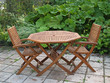 Outdoor table and chairs, close-up Outdoor table and chairs, close-up