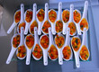 Cuillère de crudité (poivrons jaune, vert, rouge)