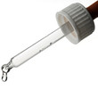 a drop oozing from a dropper on white