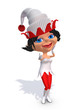 Christmas elf 3d charming girl thumbs up