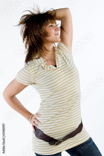 Foto: Hübsche Frau in sommerlicher Kleidung Hübsche Frau in sommerlicher Kleidung