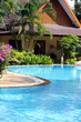 Tropical spa resort with pool in Phuket, Thailand.