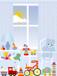 Baby boy room with toys