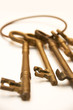 Key ring showing the teeth of a key