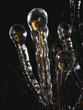 plant after an ice storm that looks like a microphone