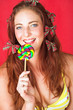 Young female adult fashion model with natural red hair Young female adult fashion model with natural red hair