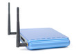 Modern wireless access point isolated over white background