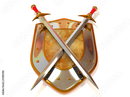 Illustration: Shild with Sword. Security Shild with Sword. Security
