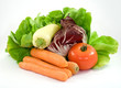 vegetables studio isolated over white