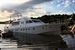 Yacht stranded on the beach
