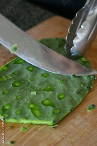 Photo: Nopales preperation Nopales preperation