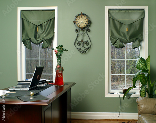 Photo: Interior of suburban house with draperies Interior of suburban house with draperies