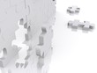 puzzle on a mirror