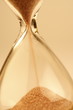 Hourglass counting the time is running out