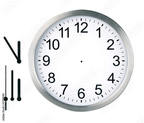 Photo: Clock isolated on a white background Clock isolated on a white background