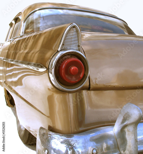 Oldtimer Detail of classic american car isolated