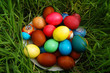 Coloured easter eggs