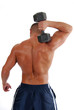 Foto: A bodybuilder lifting a dumbell o A bodybuilder lifting a dumbell o