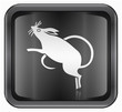 Rat Zodiac icon, isolated on white background.