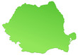 Carte de la Roumanie verte