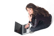 Girl with lap top Girl with lap top