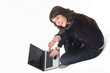 Girl with lap top Girl with lap top