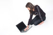 Girl with lap top Girl with lap top