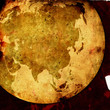 aged asia map-grunge artwork