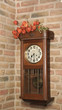 Old clock with flowers