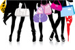 Woman sexy legs with bags. Shopping Woman sexy legs with bags. Shopping