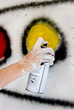 Spray painting on wall..