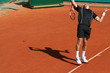 Joueur de tennis au service Joueur de tennis au service
