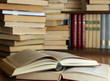 Many old books combined by a heap Many old books combined by a heap